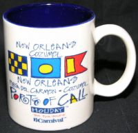 Carnival Cruise Line HOLIDAY NEW ORLEANS Ports of Call Coffee Mug